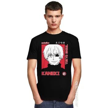 Japonské Anime Tokio Vlkolak T Shirt Mužov Bavlna Fashion T-shirt Posádky Krku Kaneki Ken Tee Manga Tričko Fanúšikov Návrhár Odevov
