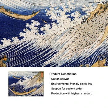 Japonské Umenie Vĺn Oceánu, Plátno, Maľovanie Plagátu Vintage Nástenné Plátno, Vytlačí Cuadros pre Obývacia Izba Domova