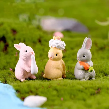 Japonský kapsule hračka boky 12pcs kawaii maskot Pet cartoon biela, ružová, sivá, žltá Bunny králik gashapon údaje Hračka pre Deti Darček
