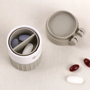 Japonský Prenosné Medicíny Fréza Pilulku Úložný Box Organizátor Cestovné Skladovacích Kontajnerov Mlynček Creative Domov Medicíny Brúska