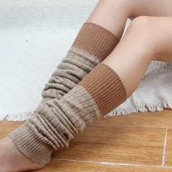 Japonský Retro Ovčieho Rúna Šitie Ženy Leg Warmers kórejský Hromadili Ponožky Nohu Zahŕňa Dámy Jar Zimné Koleno Teplejšie LWB006