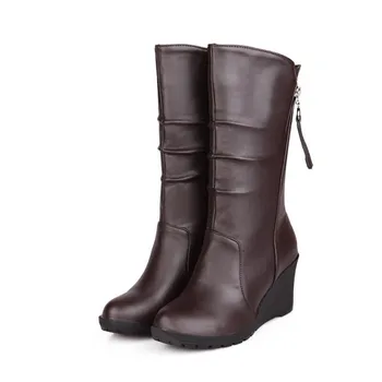 Jar/Jeseň ženy topánky Malé Metrov:30 31 32 plus:49 50 Kolo Prst zapatos mujer 6typ Kliny boot žena Skladaný Bottines Femmes