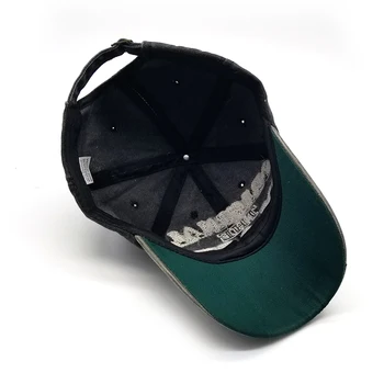 Jar, leto horúce retro umyté šiltovku vhodné pre klobúk Snapback klobúk muži ženy Gorras voľný čas etiketa list čierna čapica