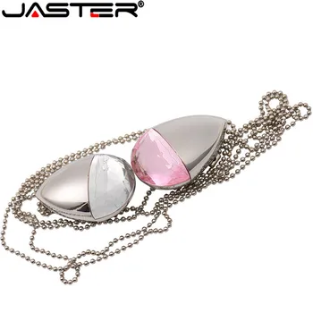 JASTER crystal kvapka tvar USB 2.0 flash drive šperkov náhrdelník 4 GB 8 GB 16 GB 32 GB, 64 GB pamäťovej karty držať pero jednotky