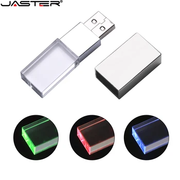 JASTER Crystal Obdĺžnik 4 farby USB Flash Pero Disk 4 GB 8 GB 16 GB 32 GB, 64 GB 128 GB USB 2.0 farby strieborná Červená zelená modrá