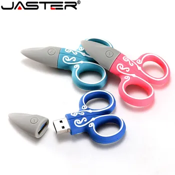 JASTER Hot Cartoon Nožnice 64 GB/32 GB/16 GB Pero Jednotky kl ' úč USB 2.0 Flash Memory Stick USB Disk, Usb flash disk