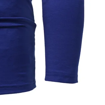 JAYCOSIN 2020 Freestyle Jeseň Bežné Mužov Konkávne tvaru Šnúrkou Kravatu Tenký Dlhý Rukáv T-Shirt Osobnosti