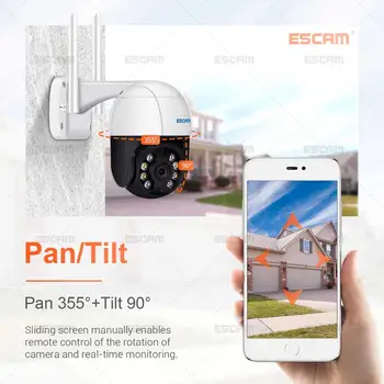 Jedinečný ESCAM QF218 1080P Pan/Tilt AI Humanoidný Detekcie Cloud Storage Nepremokavé WiFi IP Kamera s obojsmerné Audio Bezdrôtový Cam
