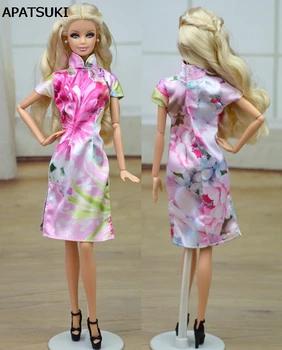 Jedinečný Večerných Šiat, Čínske Tradičné Šaty Qipao Vestido Šaty Pre Bábiku Barbie Oblečenie Cheongsam
