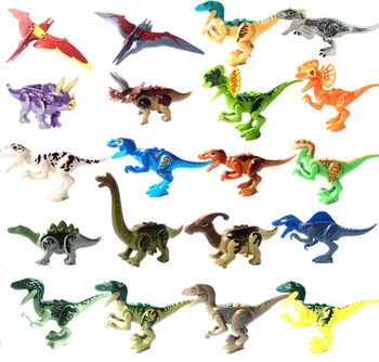 Jediný predaj 20pcs/veľa YG77001/77021/77037 Jurassiic Dinosaura Tyrannosaurs Rex Brachiosaurus Stavebné kamene, tehly Hračky pre deti