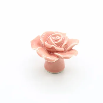 Jednoduchý Kuchynský Nábytok Rose Keramický Gombík Moderné Spálne Skriňa Cartoon Farba Dverí Rukoväť botníku Zásuvky Vytiahnuť a Perá