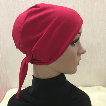Jednofarebné Bavlnené Pod Šatku Vnútorné Hidžáb Klobúk Ženy Moslimská Šatka Ninja Čiapočku Hijabs Kapoty Arabských Kapoty Klobúky Obväz Spp