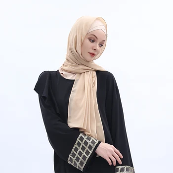 Jednofarebné Hijabs Abaya Moslimských Islamská Šatka Šatky pre Ženy Dlho Moslima arabčina Modlitba Turbante Jilbab Hidžáb Femme Musulman