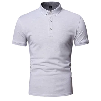 Jednofarebné krátky rukáv polo tričko mužov vysokej kvality značky muži polo shirts bežné Obchodné útulný polo tričko mužov