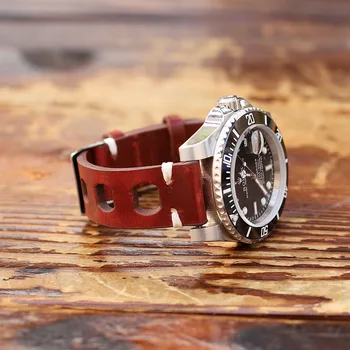 Jednofarebné Watchband pravej Kože Ručné Šitie Vintage Popruh pre Rolex Hodinky Watchbands Popruh 18 mm 20 mm 22 mm 24 mm pre Mužov