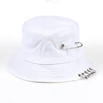 Jednofarebné železa pin krúžky osobnosti Vedierko Hat spp pre unisex ženy muži bavlna rybárov čiapky továreň predáva priamo