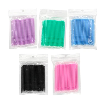 Jednorazové Micro Kefy Na Čistenie Rias Rozšírenie Nástroj Make-Up Bavlna Kefy Tampón False Lash/Lepidlo Odstránenie Microbrush Tool Kit