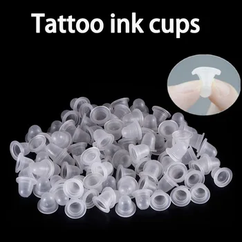 Jednorazové Microblading Tattoo Ink Cup Silikónové Permanentného make-upu Atrament Krúžok Pigment Kontajner Čiapky pre Ihla Tetovanie Príslušenstvo