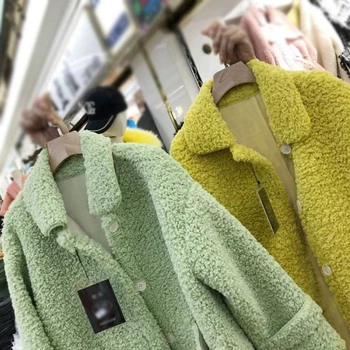 Jesenné a zimné nové 2020 kabát žien žijúcich voľné kórejská verzia dlho imitácia baránok vlasy David oblečenie cashmere tide