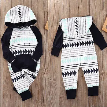Jesenné Zimné Oblečenie pre Baby Chlapci, Dievčatá Novorodenca Chlapec Dievča Deti Kapucí Romper Jumpsuit Telo vyhovovali Oblečenie Oblečenie