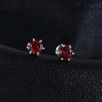 JewelryPalace 1.3 ct Originálne Červený Granát Stud Náušnice 925 Sterling Silver Šperky Pre Ženy kórejský Earings Módne Šperky 2021