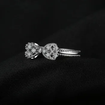 JewelryPalace Luk uzol Výročie Cubic Zirconia Krúžky 925 Sterling Silver Krúžky pre Ženy, Striebro 925 Šperky Jemné Šperky