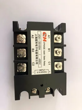 JGX-33100A 3.5-32VDC/480VAC 25A 40A 80A 100A DC na AC 3 Fázy SSR (Solid State Relay w Indikátor