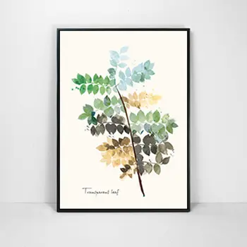 JHLJIAJUN Nordic Minimalistický Plátno, Tlač Plagátu Zelené Tropické Rastliny Palmové Listy Na Plátno na Stenu Obrázok, Obývacia Izba Domova