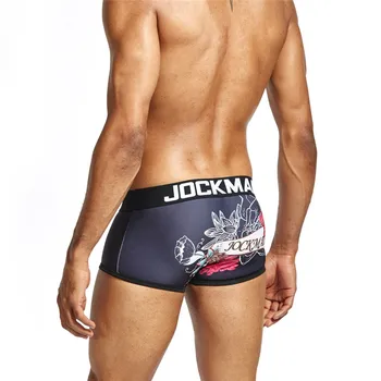 JOCKMAIL značky mens boxery Tlač sexy mužov bielizeň pánske spodky muž nohavičky šortky U vypuklé puzdro gay bielizeň