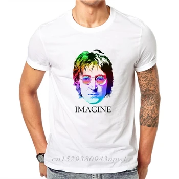 John Lennon punk Rock Vytlačené Funny T-shirt Mužov Humor Bežné College Mens Gitara Hip Hop Tričko bavlna vysokej kvality