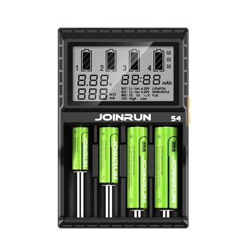JOINRUN S4 Nabíjačka Smart Li-ion LCD Displej Inteligentný 18650 Batérie, Nabíjačky 14500 16340 26650 AAA AA