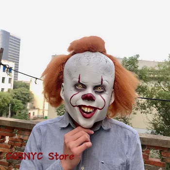 Joker Pennywise Maska Stephen King Je Druhá Kapitola 2 Horor Cosplay Latexové Masky, Prilby Klaun Halloween Party Kostým Prop 2019