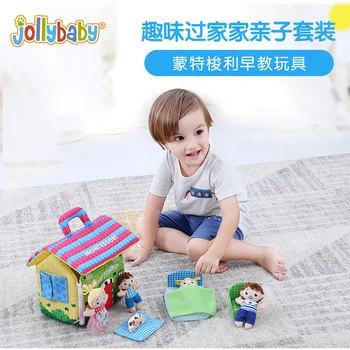 Jollybaby Montessori Skoré Vzdelávanie 2-3-4 Roky Staré Dieťa, Chlapec, Dievča) Play Dom Vzdelávacie hračky Izba Hračky pre Dievčatá Bábiky make-up