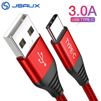 JSAUX USB Typu C Kábel pre Xiao Redmi Poznámka 7 mi9 USB C Kábel pre Samsung S9 Rýchle Nabíjanie Drôt USB-C Mobilný Telefón Nabíjanie Kábel
