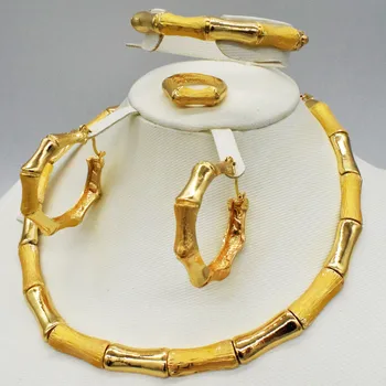Južná Afrika dubaj kolekciu šperkov veľké náhrdelník klasické módne tvar náramok, náušnice, prsteň pre ženy, svadobné šperky set