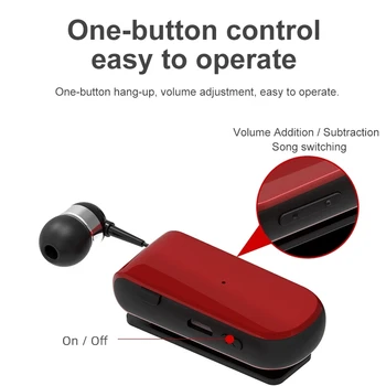 K50 Prenosné Business Wireless Pôvodná Bluetooth Slúchadlá In-Ear Hovory Pripomenúť Vibrácií Nosenie Klip Zdvíhateľnej Slúchadlá