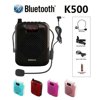 K500 Mikrofón Bluetooth reproduktor Prenosný Automatické Párovanie Hlas Zosilňovač Megaphone Reproduktor USB Nabíjanie stĺpec tron smart