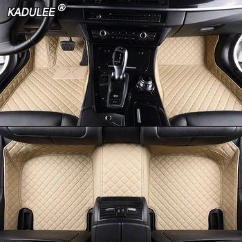 KADULEE Vlastné auto podlahové rohože pre Jaguar XF XE I-TEMPO XJ XK XJL XJ6 XJ6L F-TEMPO F-TYP značky pevné mäkké auto príslušenstvo nohy podložky
