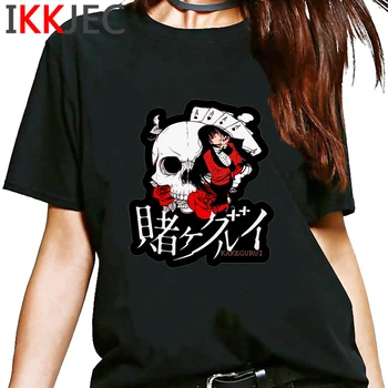 Kakegurui letné top t-shirt ženy streetwear ulzzang tlač šaty plus veľkosť