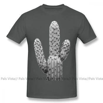 Kaktus T Shirt Kaktus Čierne A Biele Foto T-Shirt Bežné 100 Percent Bavlna Tee Tričko Vytlačené Nadrozmerná Krátke Rukáv Tričko