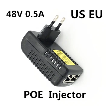 KAMEROVÝ Bezpečnostný Dohľad PoE Napájanie 48V 0,5 A 24W POE elektrickej siete POE Injektor Ethernet Adaptér IP Telefónu s Fotoaparátom NÁS EÚ Plug