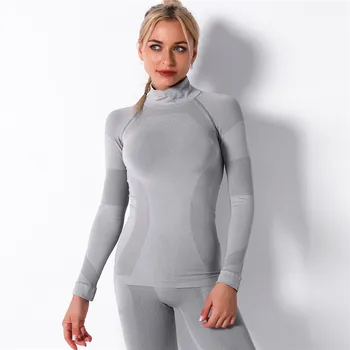 Kaminsky 2020 Nové dámske Fitness T-Shirt Šport, Cvičenie Top Dlhý Rukáv Power Stretch Cvičenie Top Sexy Telocvični ClothesSkinny Shirtr