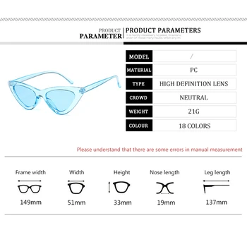 KAMMPT Trendy slnečné Okuliare Žena Dizajnér Značky Vintage Retro Trojuholníkové Mačka Okuliare Oculos De Sol Transparentné Tichom UV400