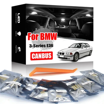 KAMMURI Biela, Canbus Pre BMW radu 3 E36 M3 Poklop Estate Sedan Coupe Cabrio interiérové LED Footwells špz svetla Kit