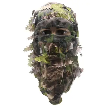 Kamufláž Pleťová Maska 3D Stereo List Turecko Lov Maska Klobúk Kukla Plnú pre Vonkajšie Lesa CS