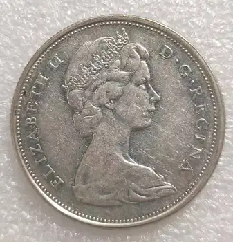 Kanada 20 Centov Elizabeth 1965 Staré Reálne Strieborná Originál Mince Zberateľské Mince