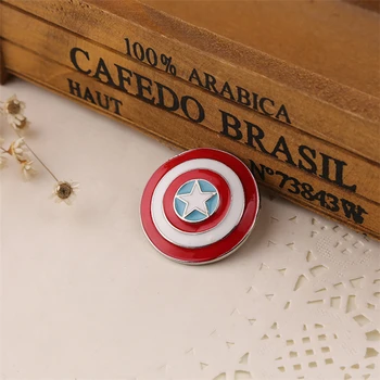 Kapitán Amerika Brošňa Logo Marvel Avengers Superhrdina Smalt Štít Pripnúť Odznak Fashion New Horúce Film Šperky Muži Ženy Veľkoobchod