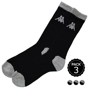 KAPPA calcetines tenis pack de 3 pares sk farba blanco negro y gris