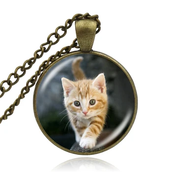 KARAIRIS New Horúce Sklo Prívesok Kolo Black Cat Náhrdelník Módne Muž Ženy Ručné Remeselné DIY Šperky, Náhrdelníky Príslušenstvo 2020