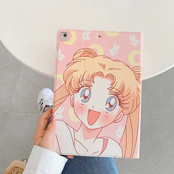 Karikatúra Roztomilý Sailor Moon Mäkké Ochranné puzdro Pre iPad Vzduchu 1 2 3 Mini 4 5 Pro 2017 2018 2019 2020 Kryt